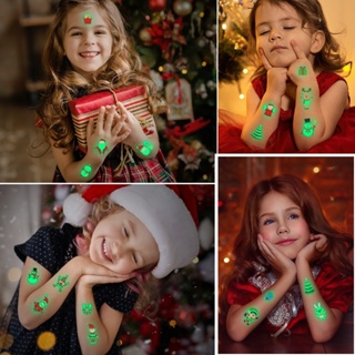 ภาพขนาดย่อของภาพหน้าปกสินค้าพร้อมส่ง Tattoo Christmas สติ๊กเกอร์แทททู 1แผ่น=9บาท (ขนาด7x12 ซม.) ฮาโลวีน / คริสต์มาส สติ๊กเกอร์แทททู ของเล่นเด็ก จากร้าน nhangme_shop บน Shopee ภาพที่ 4