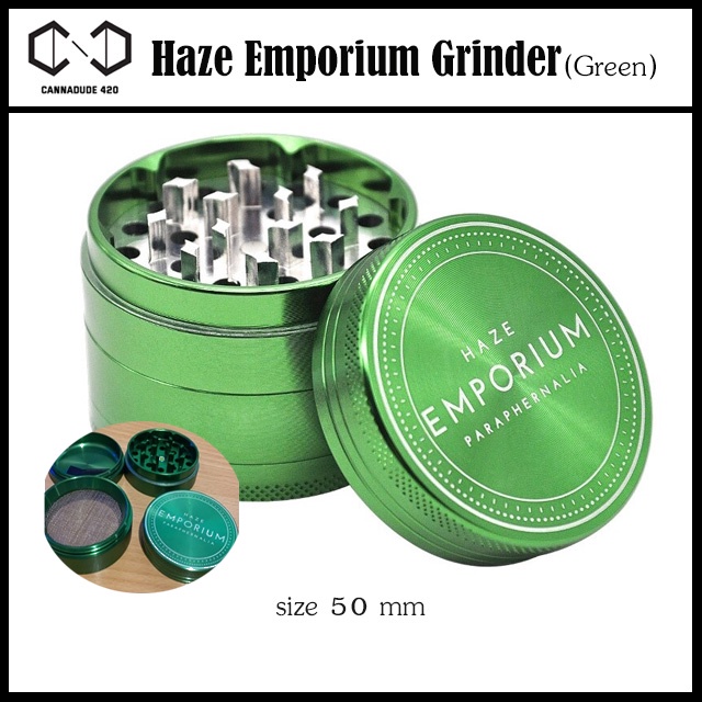 ที่บด-haze-emporium-เครื่องบดสมุนไพร-haze-50-mm-emporium-grinder-สี-ดำ-เขียว