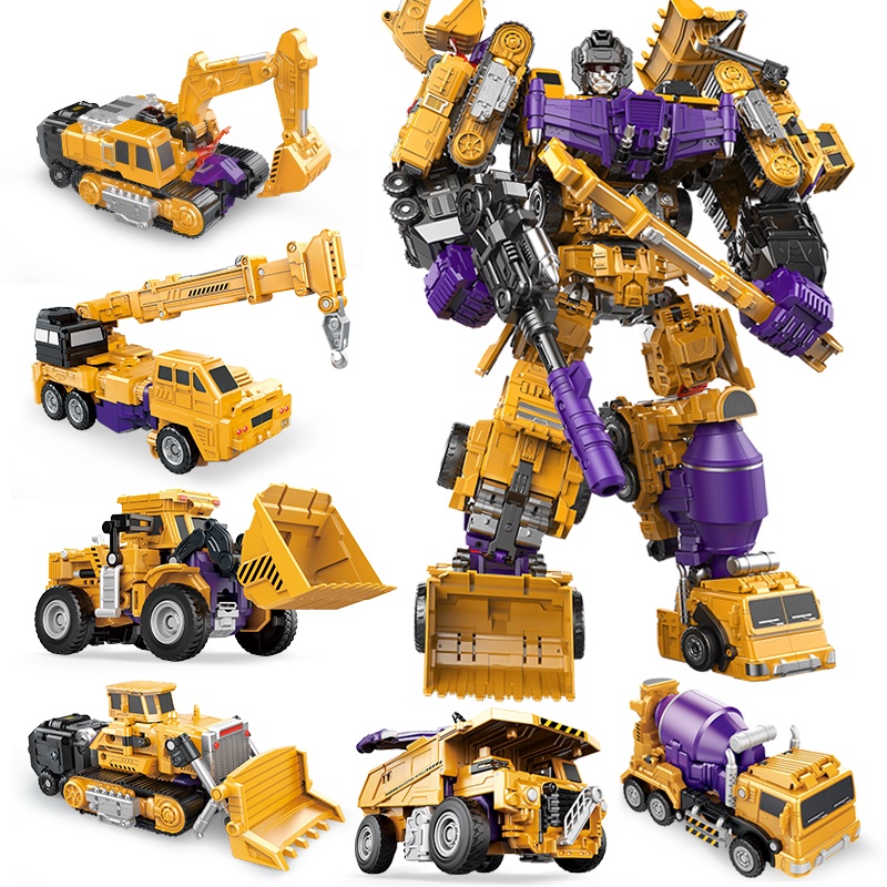 Jinjiang 6 IN 1 Devastator Classic Toys Cool Transformation Action ...