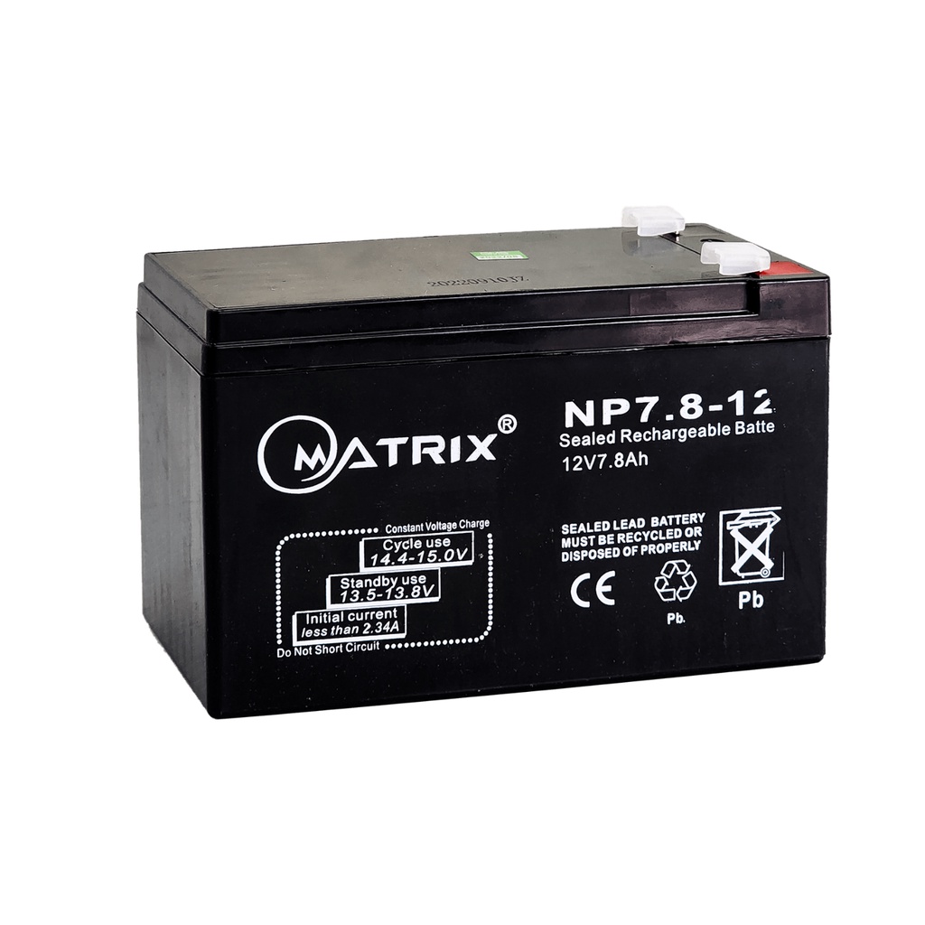 แบตเตอรี่-matrix-ups-12v-7-8ah-bt005-ใช้กับเครื่องสำรองไฟ