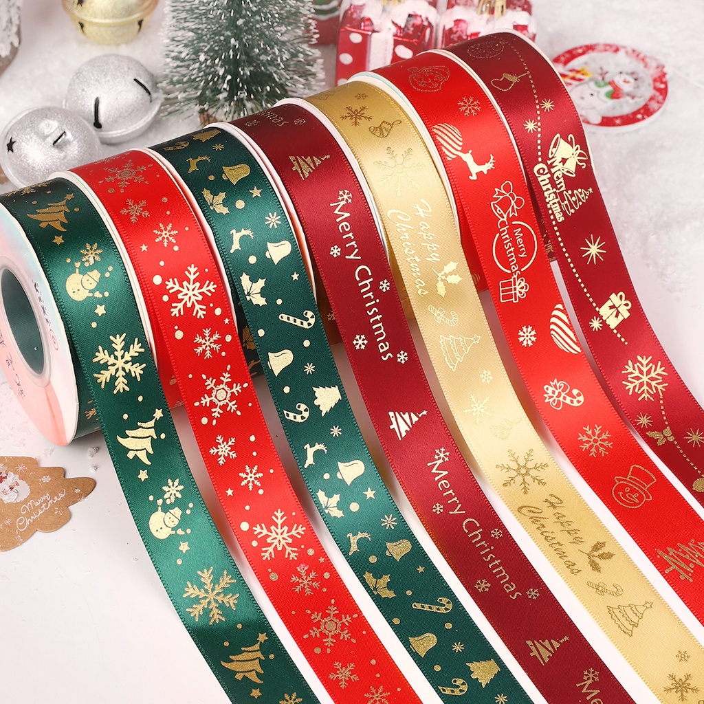 ริบบิ้นผ้าคริสต์มาส-ริบบิ้นเทศกาล-ริบบิ้นตกแต่งกล่อง-กล่องของขวัญ-ริบบิ้นห่อของขวัญ-ริ้บบิ้น-christmas-ribbon