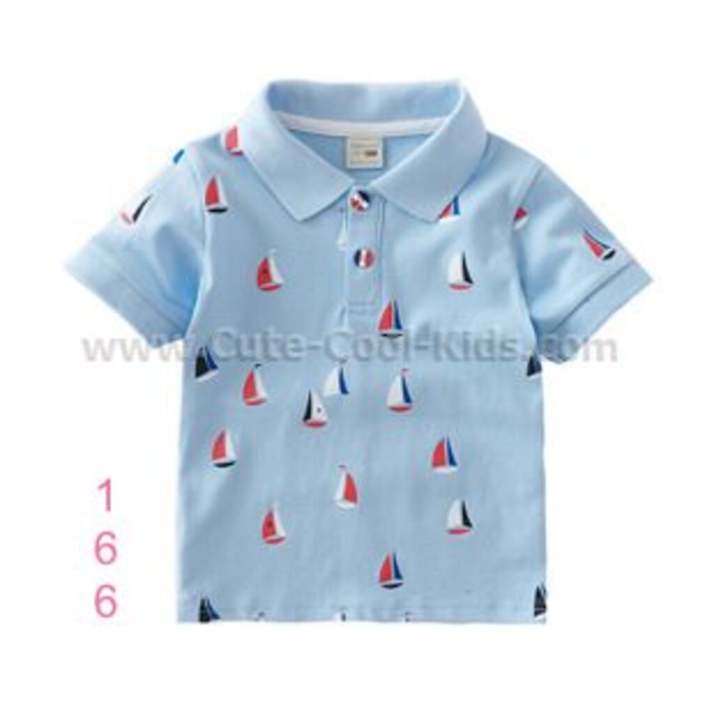 sh-166-เสื้อคอโปโลเด็กแขนสั้น-สีฟ้า