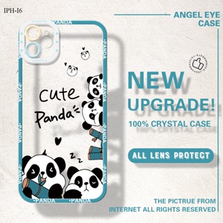 Compatible With iphone 11 Pro MAX SE 2020 X XS XR 6 6S 7 8 Plus 2022 เข้ากันได้ เคสไอโฟน สำหรับ Cartoon Panda เคส เคสโทรศัพท์ เคสมือถือ Full Soft Case Protective Back Cover Shockproof Casing