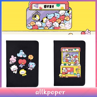 สมุดโน๊ตไดอารี่ เนื้อแมตต์ ลาย Kpop BT21 Minini Series BTS สีดํา สําหรับนักเรียน