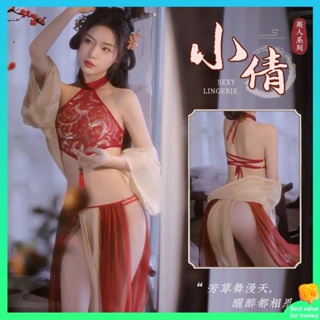 ชุดนอนสาวอวบ ชุดนอนคนอ้วน ชุดโบราณปักลายชุดจีนขนาดใหญ่ชุดยั่วยวนชุดนอนผู้หญิงเซ็กซี่ชุดรัดหน้าท้องชุดนอนผ้าชีฟอง200