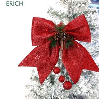 Erich พวงหรีดคริสต์มาส แฮนด์เมด ขนาดใหญ่ แขวนง่าย สีแดง ทนทาน สําหรับตกแต่งคริสต์มาส