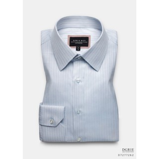 Light blue strip two tone shirt-เสื้อเชิ้ตทูโทนแถบฟ้าอ่อน