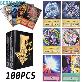 Bernardo การ์ดเกมปริศนา ลายการ์ตูนอนิเมะ Obelisk Slifer Ra Dark Magician Yu-Gi-Oh DIY สไตล์คลาสสิก สําหรับสะสม 100 ชิ้น