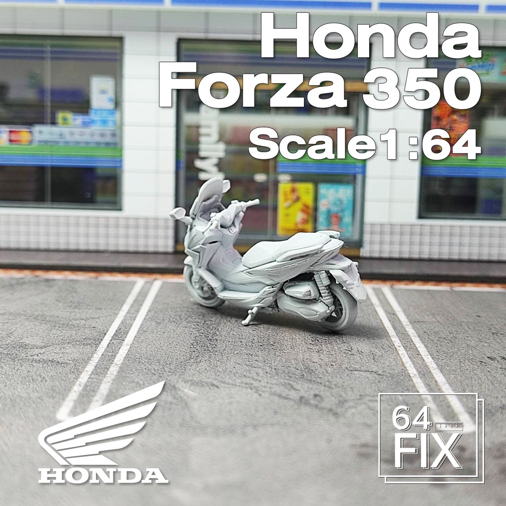 model-honda-forza-350-1-64-ทำสีรองพื้นขาว