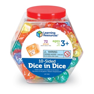 พร้อมส่งค่ะ 🇺🇸💯 แบรนด์ยอดฮิตจากอเมริกา Learning Resources 10-Sided Dice in Dice
