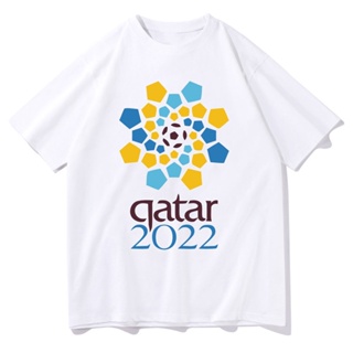 2022 Fashion Fifa World Cup Qatar 2022 T Shirt Men Women White Short Sleeve Top Logo Flags Mascot Print Graphic Tees Fan