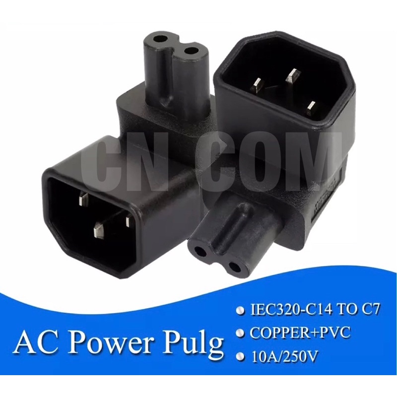 iec-320-c14-iec-c7มุมขวาอะแดปเตอร์-iec-ชาย8ประเภทหญิงมุมคอมพิวเตอร์-server-แปลงอะแดปเตอร์