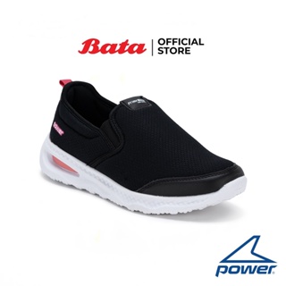 สินค้า Bata บาจา ยี่ห้อ Power รองเท้ากีฬา รองเท้าออกกำลังกาย รองเท้าใส่เดิน สำหรับผู้หญิง รุ่น Prime Walk 100 Slip On V3 สีดำ 5186549