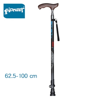 Pioneer 1 Pcs Elderly Lightweight Adjustable Carbon Fiber Walking Cane Stick With Comfortable T Handle Quick Lock, Paren