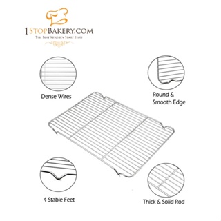 133601 S/S Cooling Rack, 600x400mm /ตะแกรงพักขนม มีขา