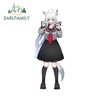 Earlfamily สติกเกอร์ไวนิล กันน้ํา ลายอนิเมะ Mikan Girl JDM VAN Accerssories สําหรับติดตกแต่งรถยนต์ 13 ซม. x 4.9 ซม.