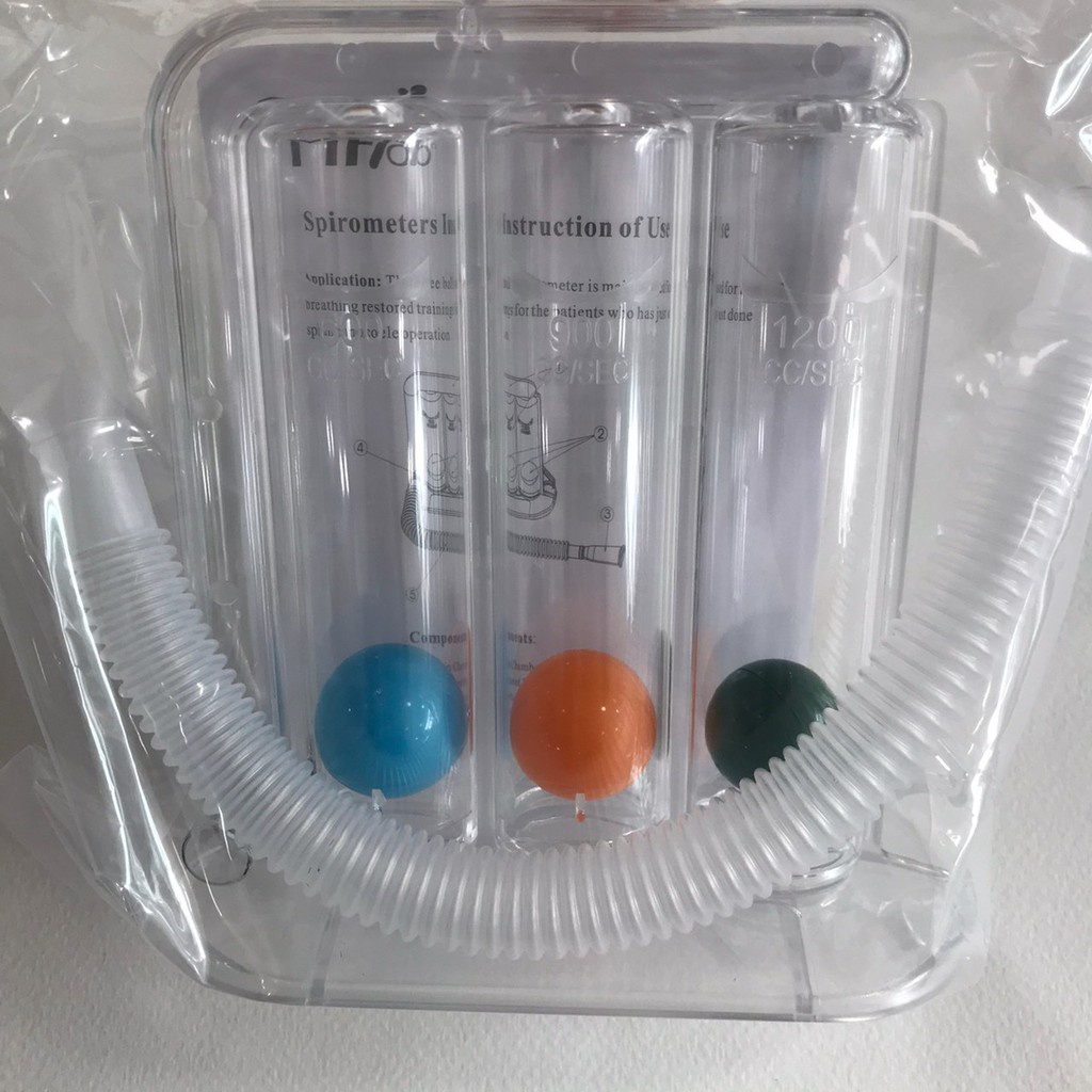 อุปกรณ์ดูด-เป่าบริหารปอด-ชุดเป่าบริหารปอด-triballs-incentive-spirometer-ยี่ห้อ-mf-lab