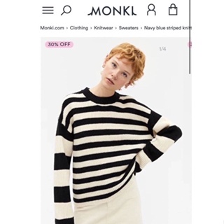 ⏸MONKI SWEATER เสื้อไหมพรมแขนยาวแบรนด์