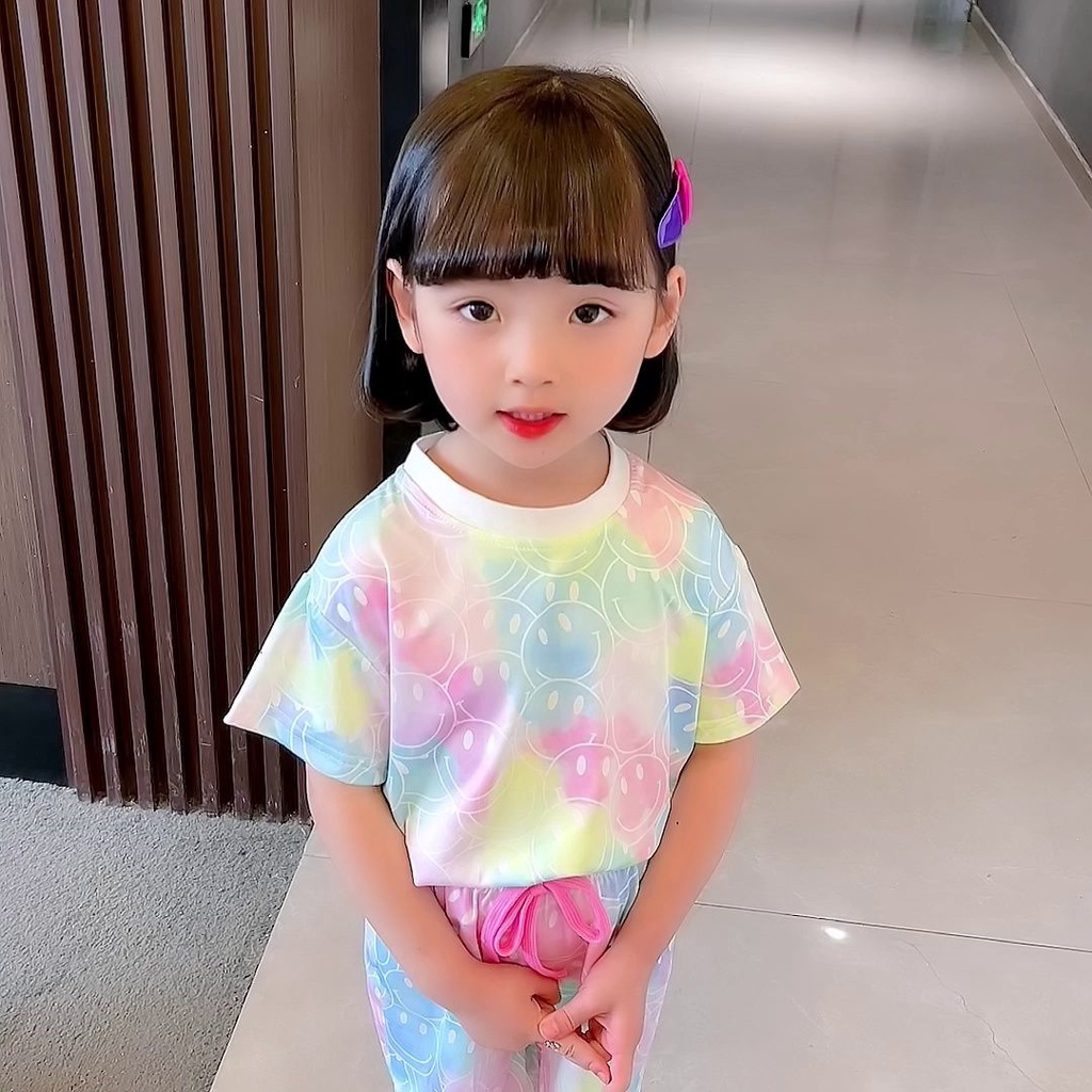 onekid-หญิงสุทธิสีแดงชุด-2022-ฤดูร้อนชุดใหม่ขนาดเล็กและขนาดกลางเสื้อผ้าเด็กทารกฤดูร้อนแขนสั้นบางชุดสองชิ้น