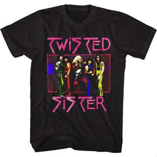 Vintage Group Photo Twisted Sister T-Shirt เสื้อยืดผู้หญิง เสื้อแฟชั่นผญ2022 อื่นๆ