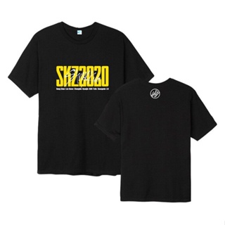 ราคาถูกคอลูกเรือเสื้อยืดคอกลมKpop  StrayKids Album  T-Shirts Fashion T-Shirt Short Sleeve Loose Tshirt for Men and Wome