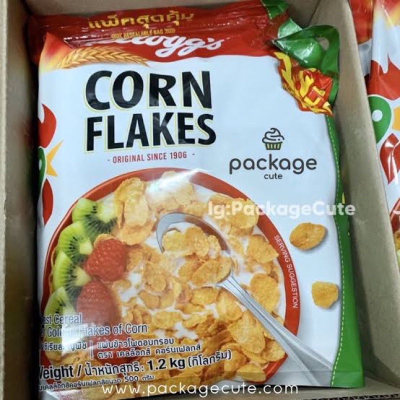 พร้อมส่ง-kelloggs-cornflake-1-2-kg-packageใหม่ล่าสุด