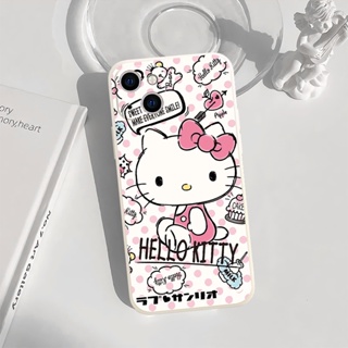 Cute cartoon kitty เคสไอโฟน iPhone 11 14 pro max 8 Plus case X Xr Xs Max Se 2020 cover 14 7 Plus เคส iPhone 13 12 pro ma
