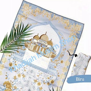 ราคาและรีวิวผ้าปูละหมาดสีพลาสเทลขนาดพกพา/sajadahpocket/Travel Sajadah/Abu Dhabi Aksya Turkey ADB0001