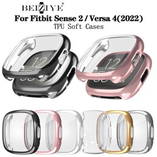 beiziye เคสมือถือ TPU แบบนิ่ม ป้องกันหน้าจอ สําหรับ fitbit Versa 4 SmartWatch fitbit versa4 Sense 2