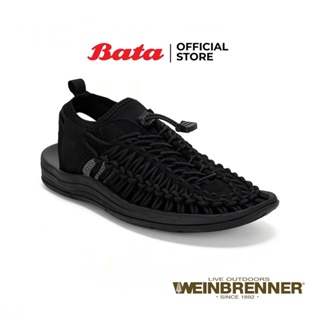 Bata บาจา ยี่ห้อ WEINBRENNER รองเท้าเชือกถักรัดส้น แบบสวมใส่ง่าย เดินป่า ใส่ลำลอง ดีไซน์เท่ห์  สำหรับผู้ชาย รุ่น SOREN สีดำ 8516013