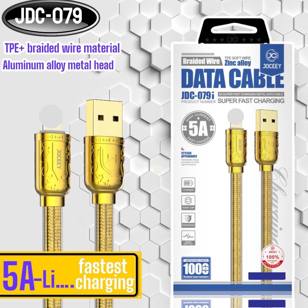 สายชาร์จเร็ว5aรุ่นjdc-079-สายชาร์จใช้งานดีทนทานกับการใช้งานรองรับ-micro-type-c-phone