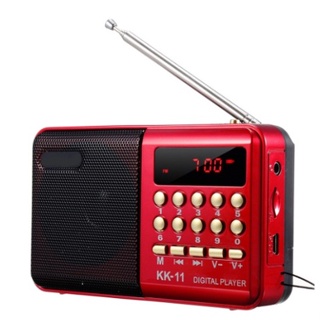 สินค้า วิทยุ FM ลำโพงเครื่องเล่นเพลง TF Card U Disk Reader พร้อมแบตเตอรี่แบบชาร์จไฟได้ 18650วิทยุ วิทยุไร้สาย