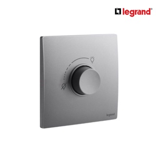 Legrand ดิมเมอร์แบบหมุน(สำหรับหลอดไฟฟ้า และหลอด LED) สีเทาดำ 1G 300W Dimmer |Mallia Senses|Dark Silver|281086DS|BTiSmart