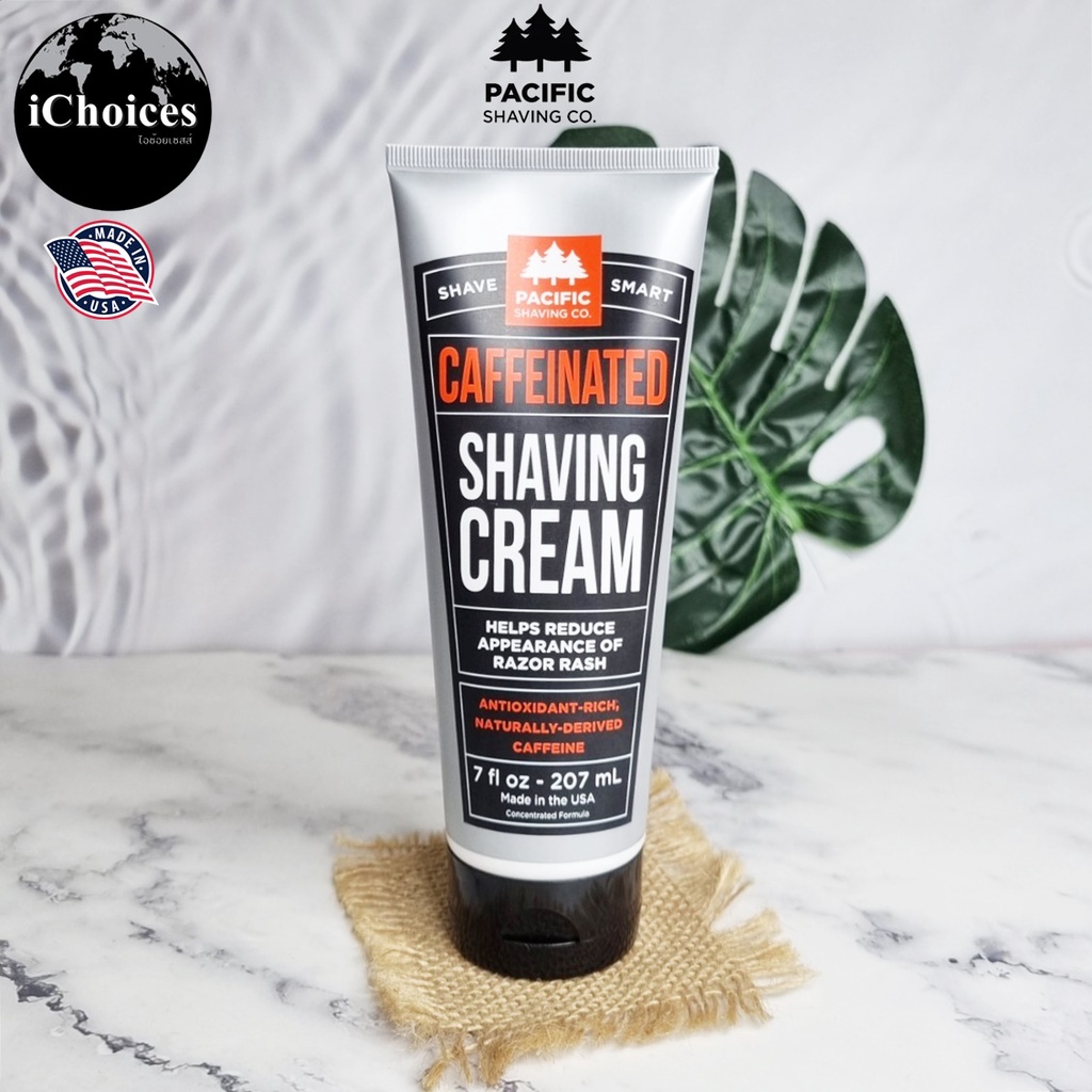 [Pacific Shaving Co.] Caffeinated Shaving Cream 207 ml ครีมโกนหนวด ...