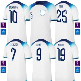 เสื้อกีฬาแขนสั้น ลายทีมชาติฟุตบอล Engand 2022-23 ชุดเหย้า ไซซ์ S-4XL 22-23
