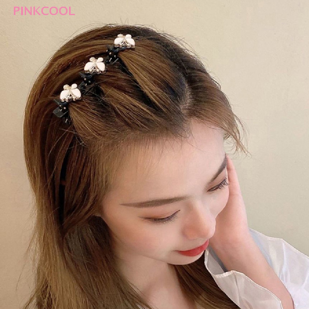 pinkcool-กิ๊บติดผม-ด้านข้างเรียบ-สีชมพู-สําหรับผู้หญิง-ขายดี