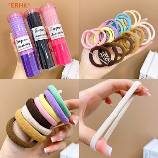 Erhk&gt; ใหม่ ยางรัดผม แบบยืดหยุ่นสูง สีพื้น สไตล์คลาสสิก สําหรับเด็กผู้หญิง 30 ชิ้น ต่อชุด