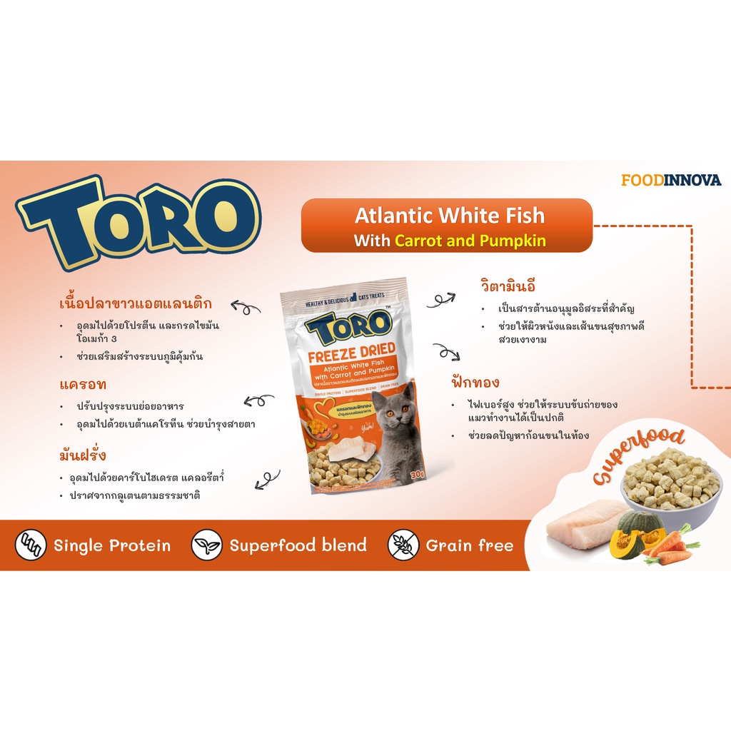 toro-toro-freeze-dried-ขนมแมวที่ผลิตด้วยเทคโนโลยีฟรีซดราย-บรรจุ-40-กรัม