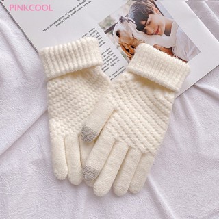 Pinkcool ถุงมือลําลอง แบบหนา หน้าจอสัมผัส กันลม ให้ความอบอุ่น เหมาะกับใส่เล่นสกี แฟชั่นฤดูใบไม้ร่วง และฤดูหนาว สําหรับผู้หญิง 1 คู่