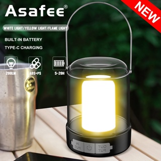 Asafee ไฟสีขาว + แสงอุ่น LED ไฟตั้งแคมป์ เรียบง่าย ไฟเต็นท์ ตั้งแคมป์ แบบพกพา ม้า มัลติฟังก์ชั่น สอน พกพา ทุกวัน