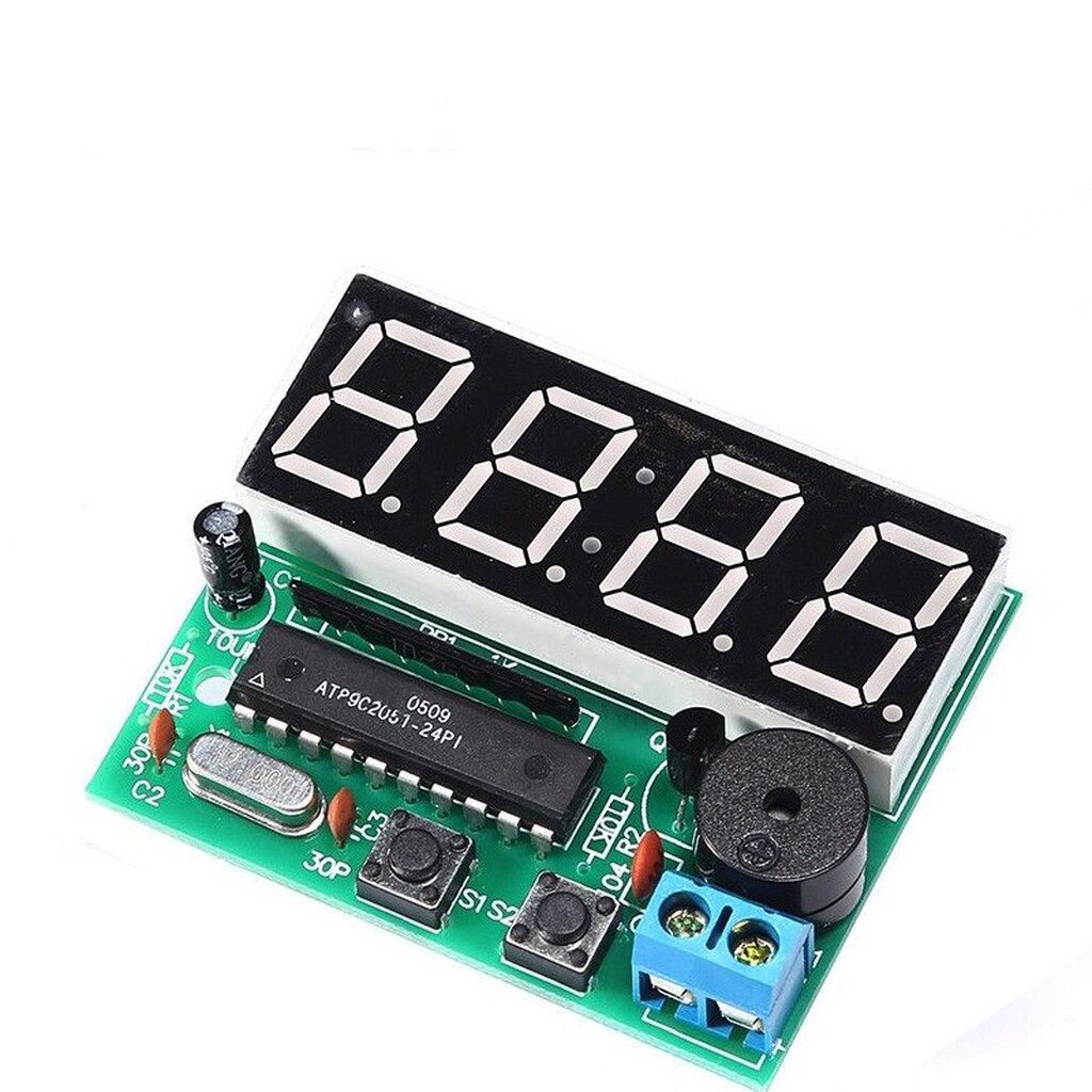 C51 4 Bits Digital Electronic Clock DIY Kit ชุดประกอบนาฬิกาปลุก ...