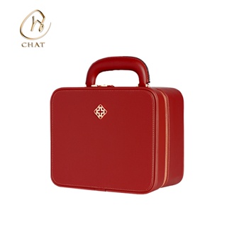 ฉัตร กระเป๋าแต่งหน้าสีแดง CHAT Classic Bag Red