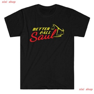 xixi shop Hot Sale T-shirts Better Call Saul Logo Mens Black T-Shirt Hip Hop Mens T Shirt เสื้อยืด discount เสื้อยืดผู้ช