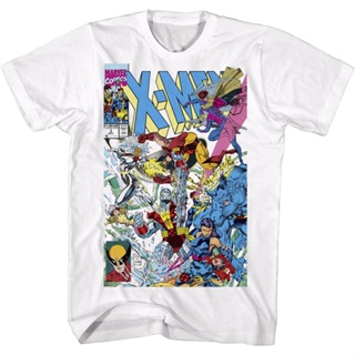 White 90s X-Men T-Shirt เสื้อยืดไม่ต้องรีด เสื้อยืดผู้ชาย