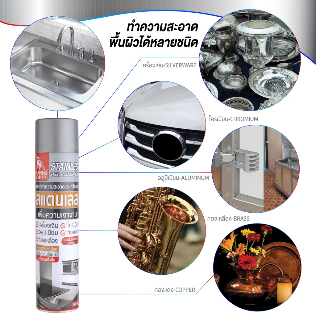 น้ำยาขัดสนิม-น้ำยาขัดสนิมสแตนเลส-200ml-sumo-สเปรย์ทำความสะอาดและเคลือบเงาสเเตนเลส-600ml-sumo