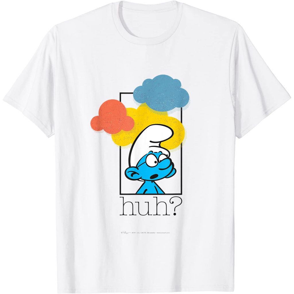 เสื้อยืดคอกลม-แขนสั้น-ผ้าฝ้ายแท้-พิมพ์ลายการ์ตูนภาพยนตร์-smurfs-smurfs-สําหรับผู้ชายs-5xl