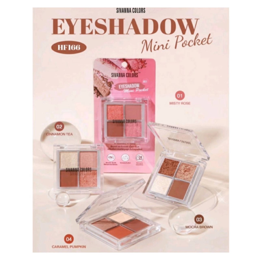 sivanna-eyeshadow-mini-pocket-hf166-ซีเวนน่า-มินิ-พอกเกต-อายแชโดว์-4-ช่อง