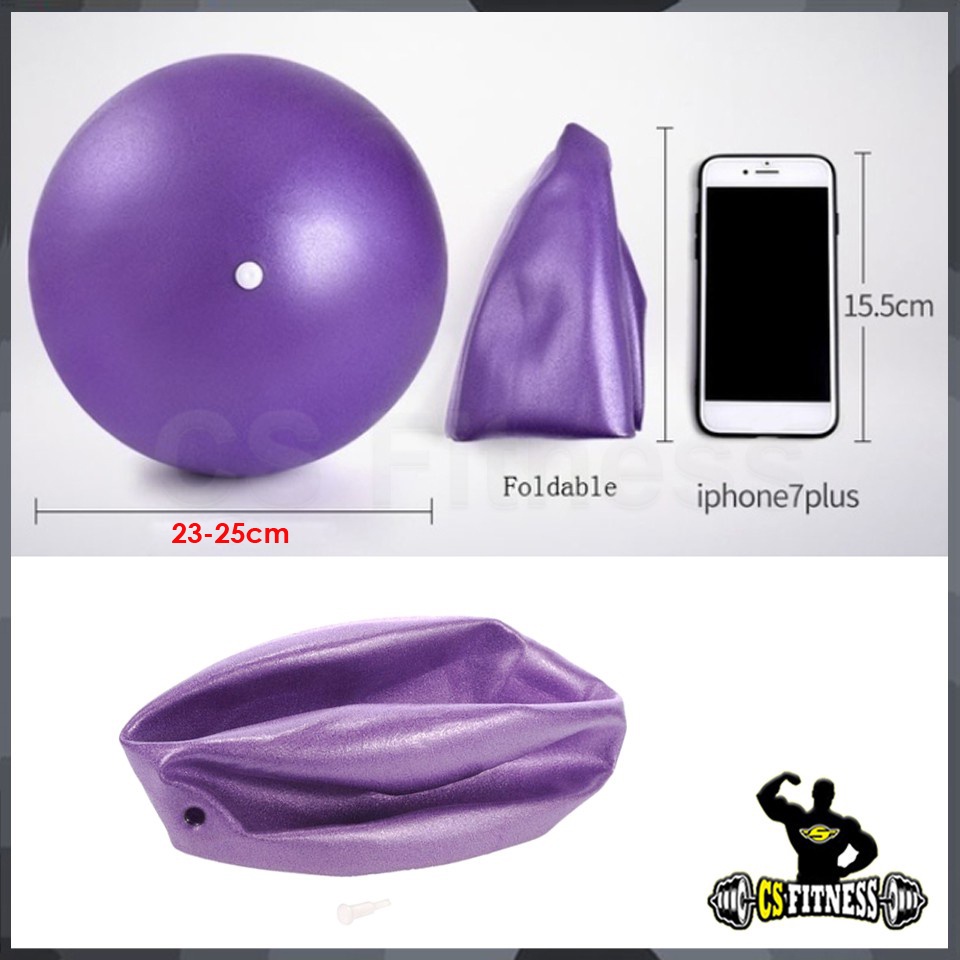ลูกบอลพีลาทีส-23-25cm-free-ที่ปั๊มลม-pilates-ball