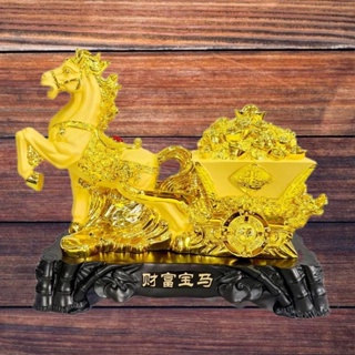 ม้าทอง ม้ากระถางทอง ม้า ก้อนเงิน ก้อนทอง นำโชค ร่ำรวยก้าวหน้ารุ่งเรือง มงคล เสริมฮวงจุ้ย พร้อมส่ง
