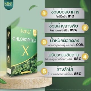 ภาพขนาดย่อของภาพหน้าปกสินค้าพร้อมส่ง+แถมกระบอกน้ำ คลอโรฟิลล์มายมิ้น นาราคลอโรฟิลล์เอ็กซ์ Mine Chlorophyll X ดีท็อกซ์สารพิษในลำไส้ พุงยุบ คุมน้ำหนัก จากร้าน little.cartoon บน Shopee ภาพที่ 7